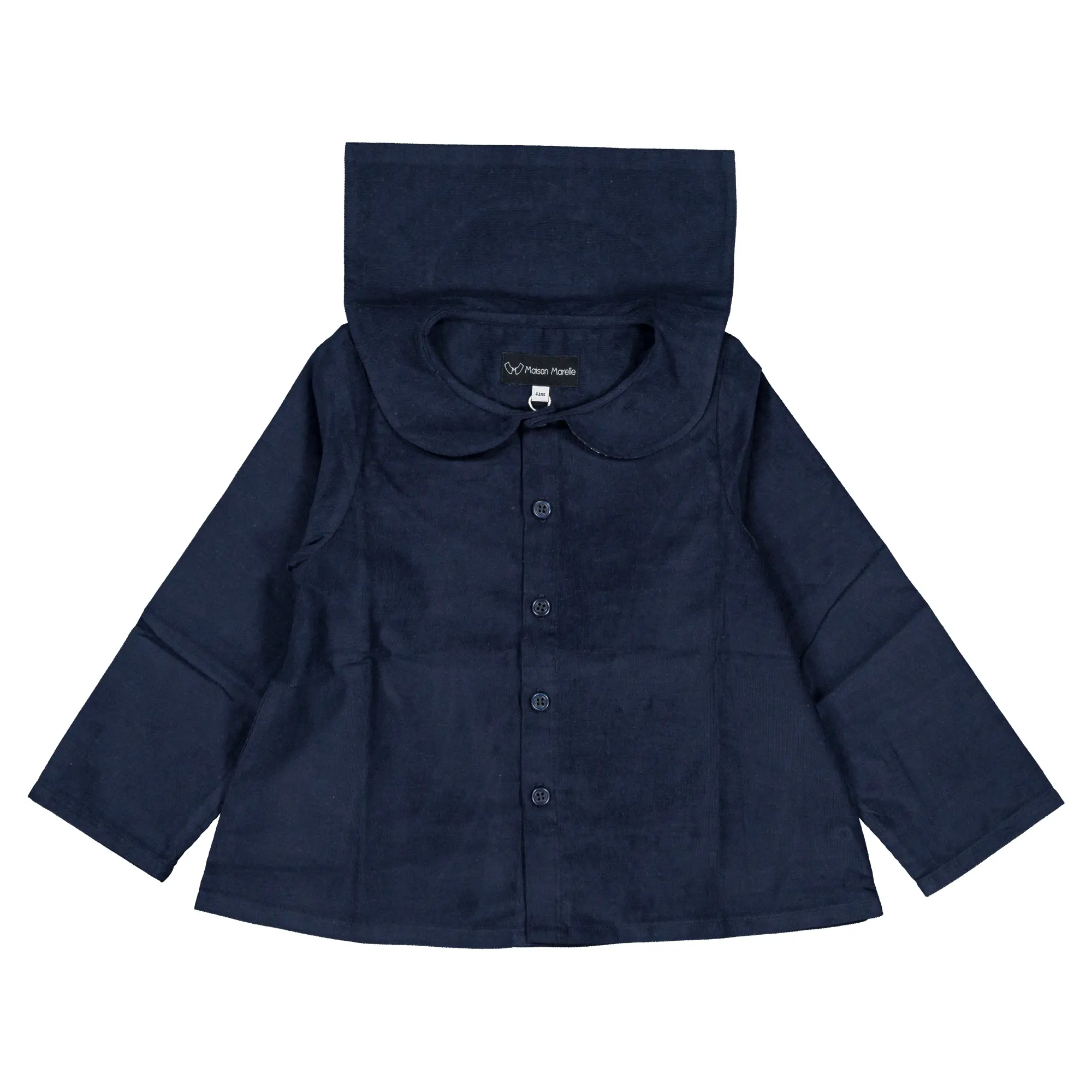 Blouse MONCEAU- velours bleu