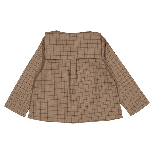 Blouse MONCEAU- carreaux marron