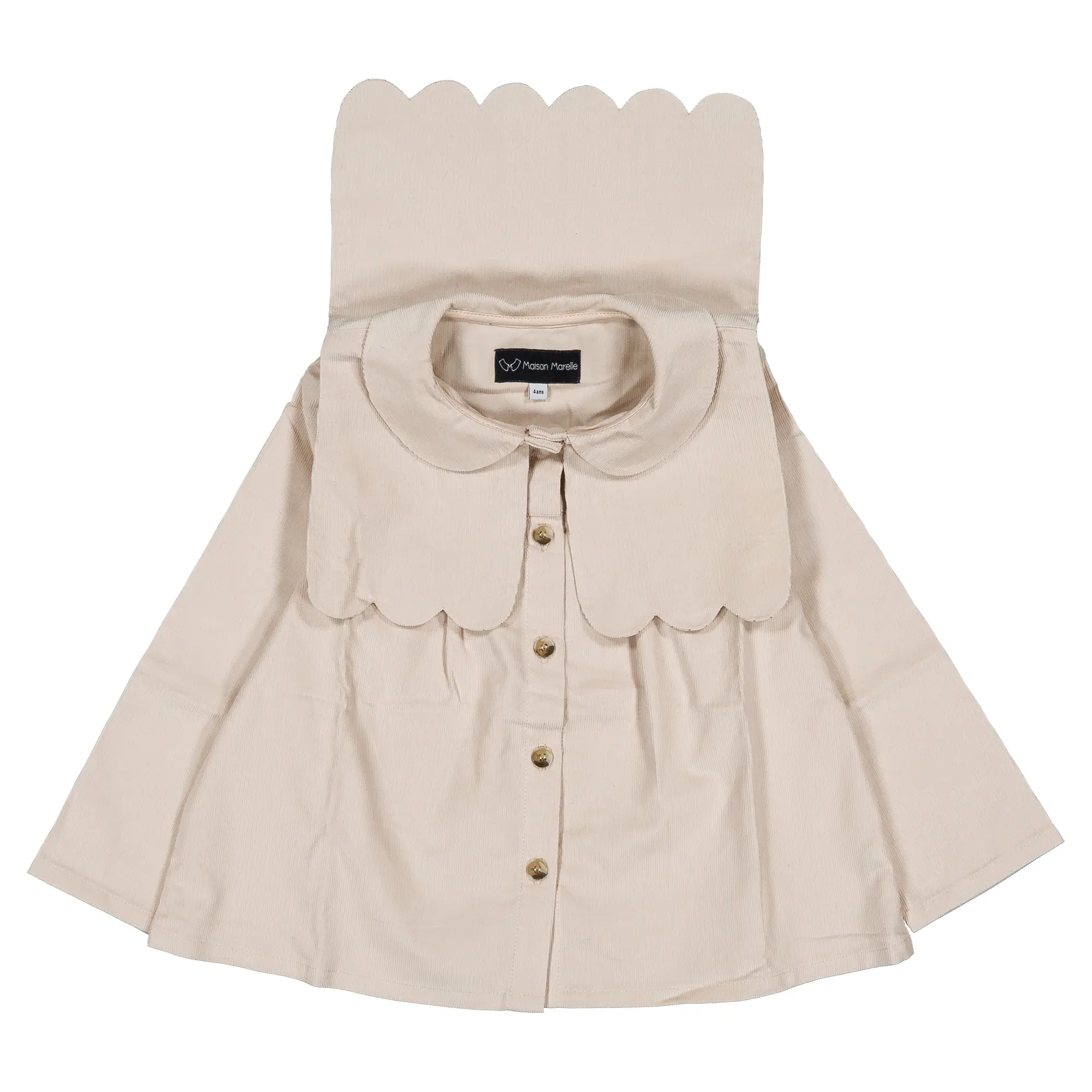Blouse GRENELLE- velours beige
