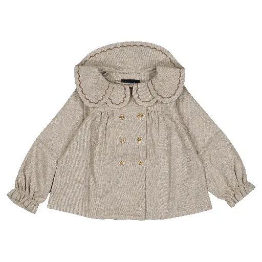 Blouse NOLLET- flanelle beige