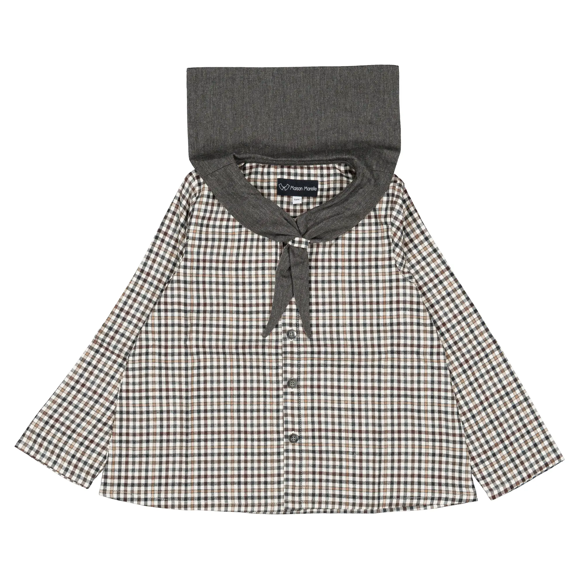 Blouse MONGE- vichy col gris