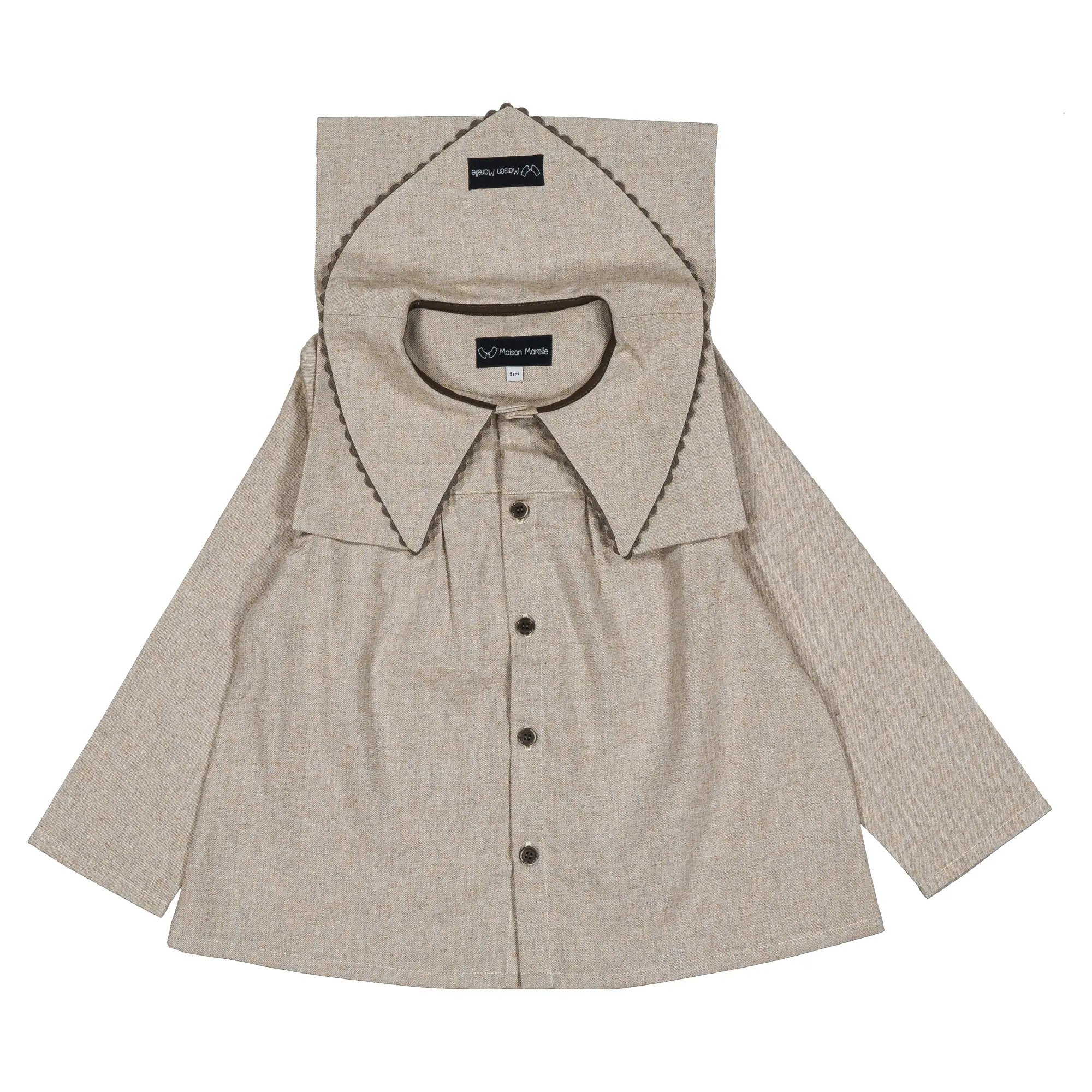 Chemise DUC- flanelle beige