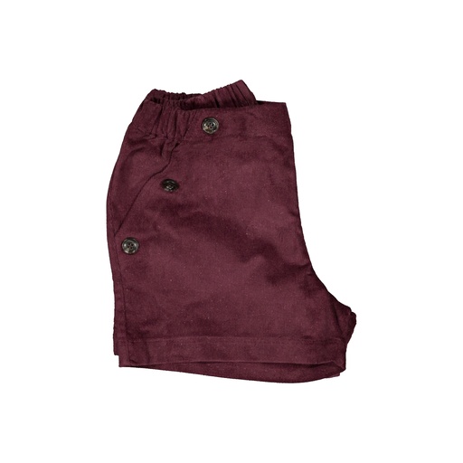 Short SUFFREN - velours bordeaux