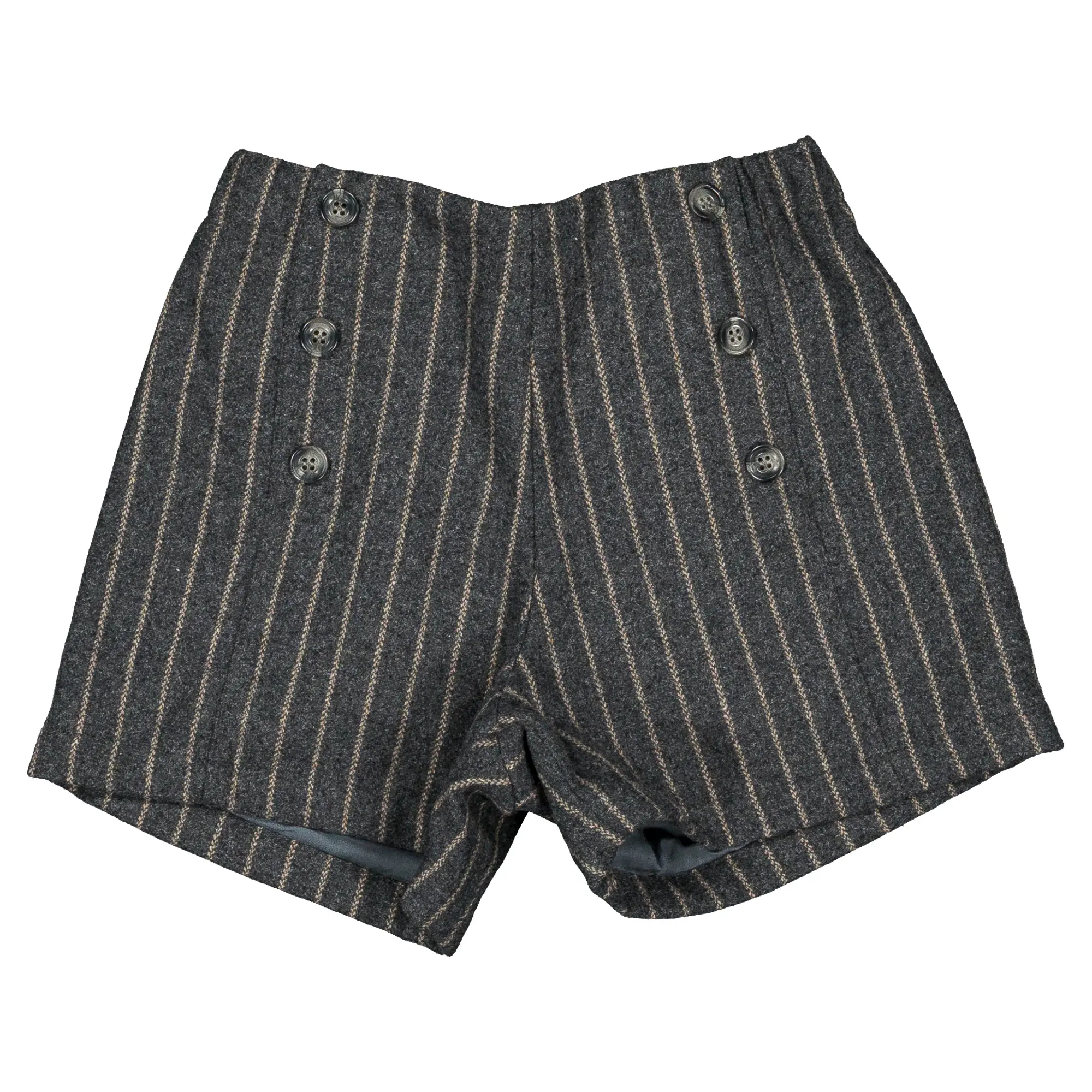 Short SEVRES - laine rayé gris