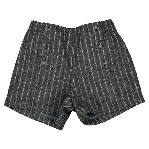 Short SEVRES - laine rayé gris