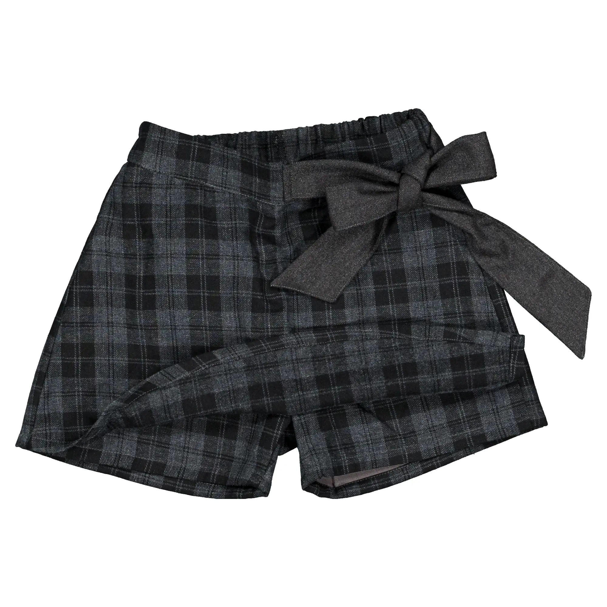 Jupe-short PLEYEL -  tartan gris