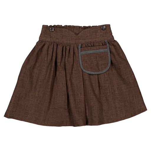 Jupe TOURNON - lin marron