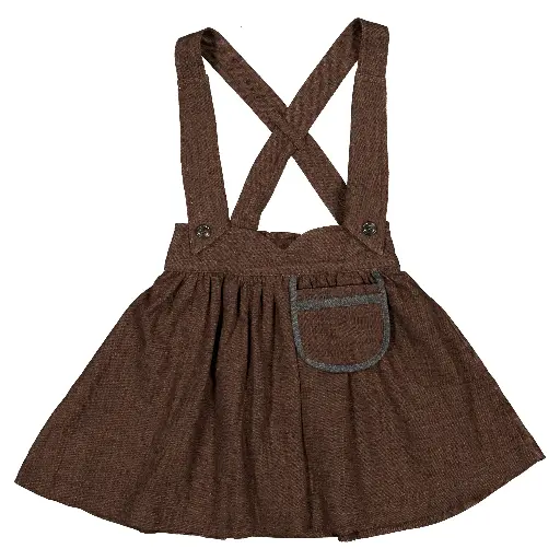 Jupe TOURNON - lin marron