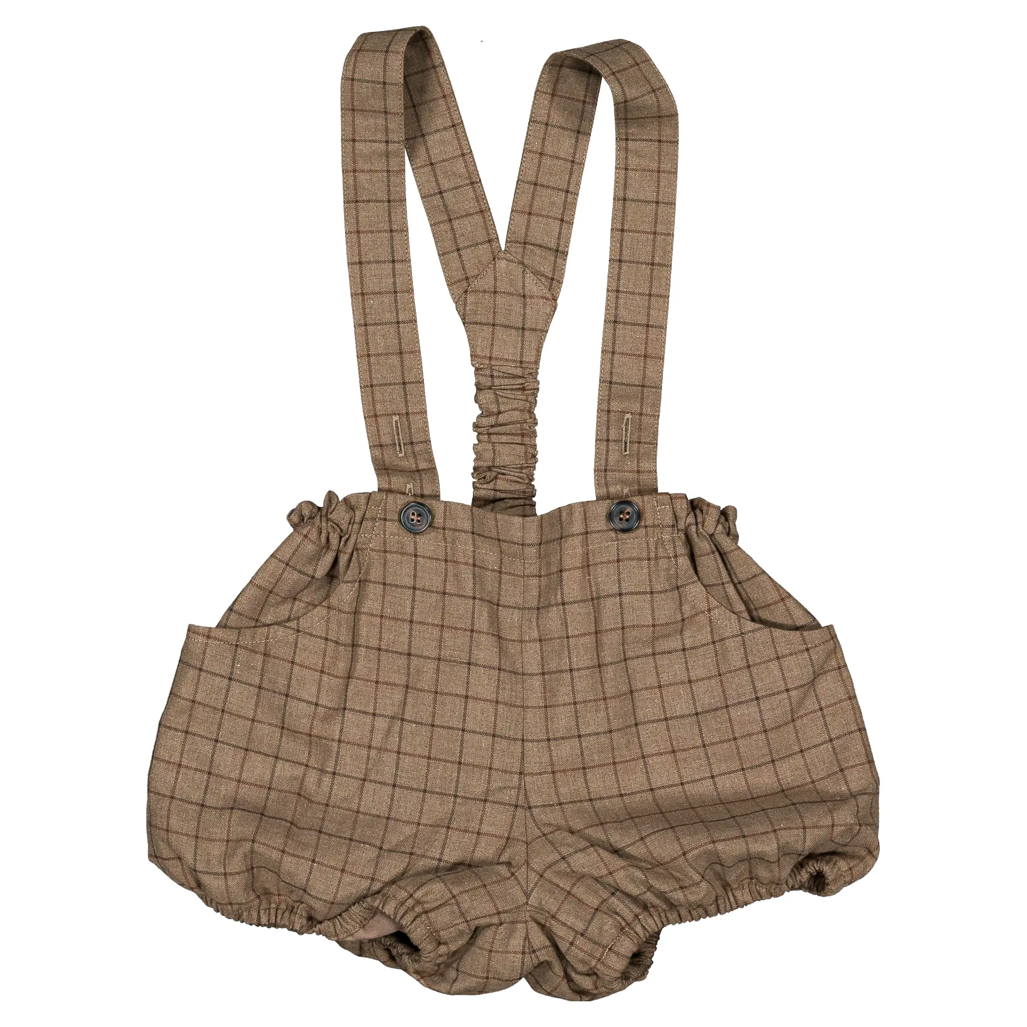 Bloomer à bretelles TERNES- carreaux marron