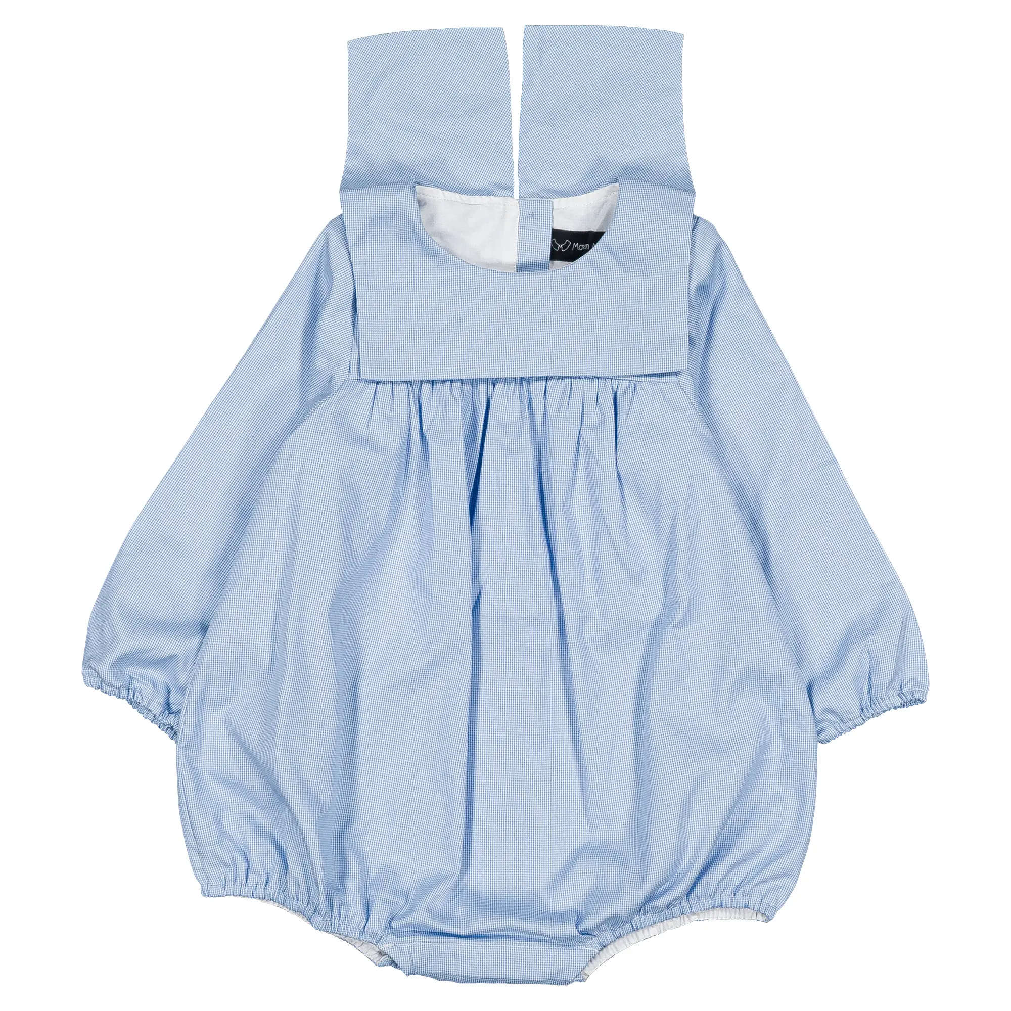 Barboteuse BOURBON- ML sky pied-de-poule
