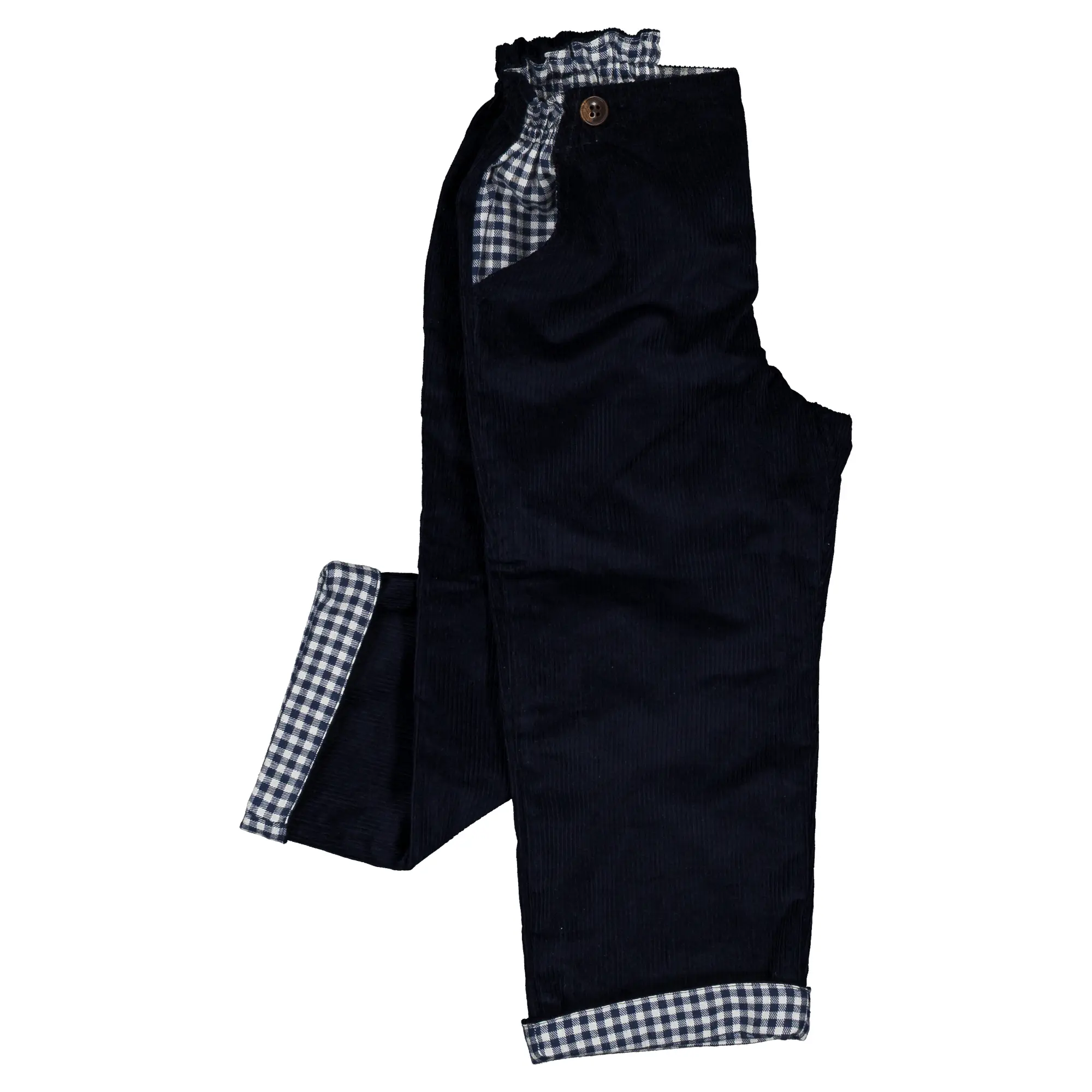 Pantalon LEBON-  bleu velours