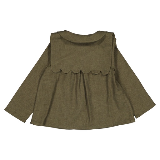 Blouse GRENELLE-  flanelle vert