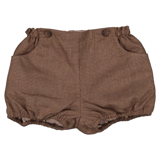Bloomer à bretelles TERNES- flanelle marron