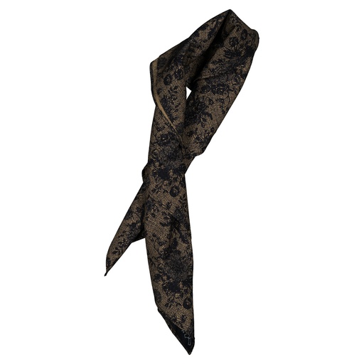 [AH25-D1-FOULARD-VENDOME-IMPRIMNOIR-TU] Foulard VENDÔME- taupe noir