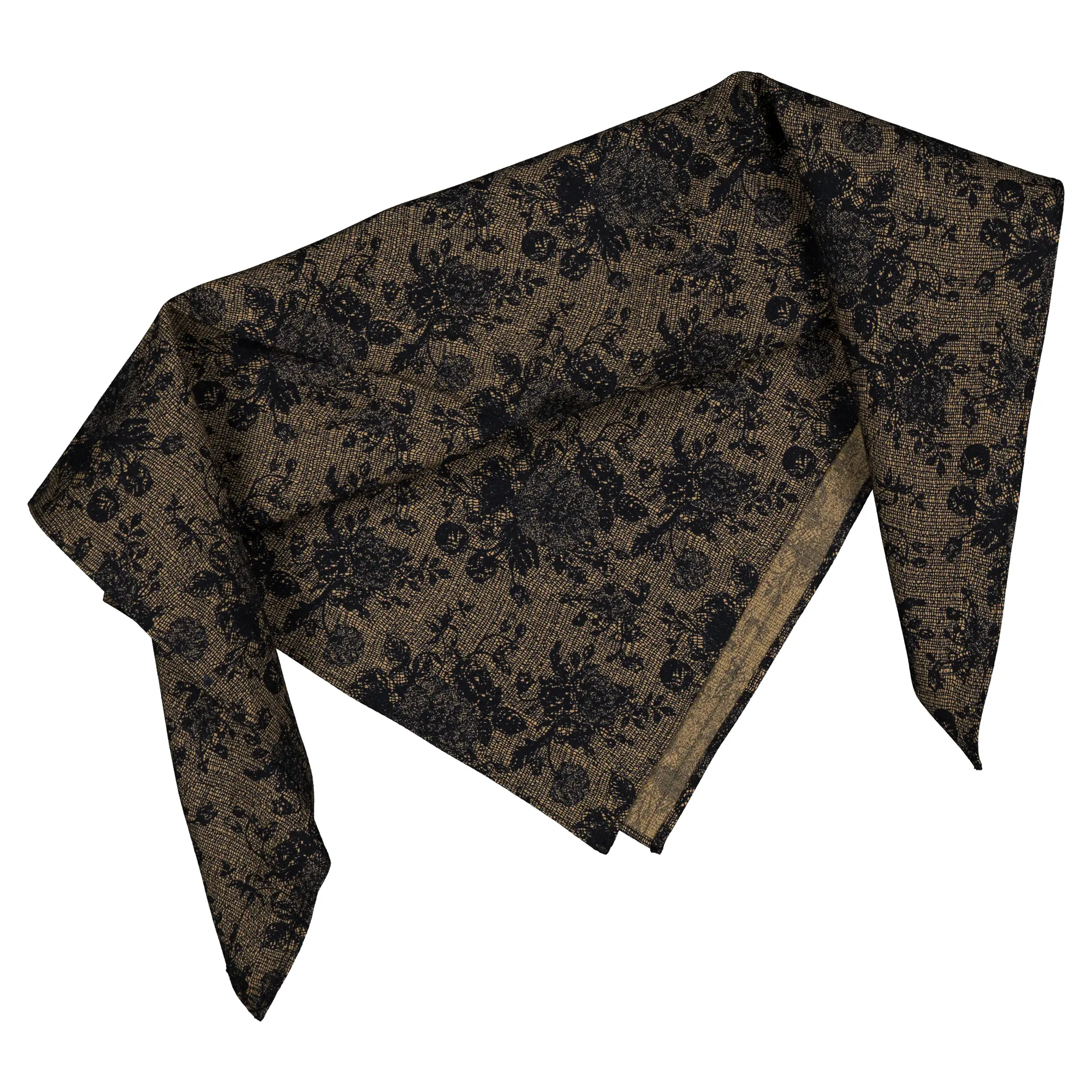 [AH25-D1-FOULARD-VENDOME-IMPRIMNOIR-TU] Foulard VENDÔME- taupe noir