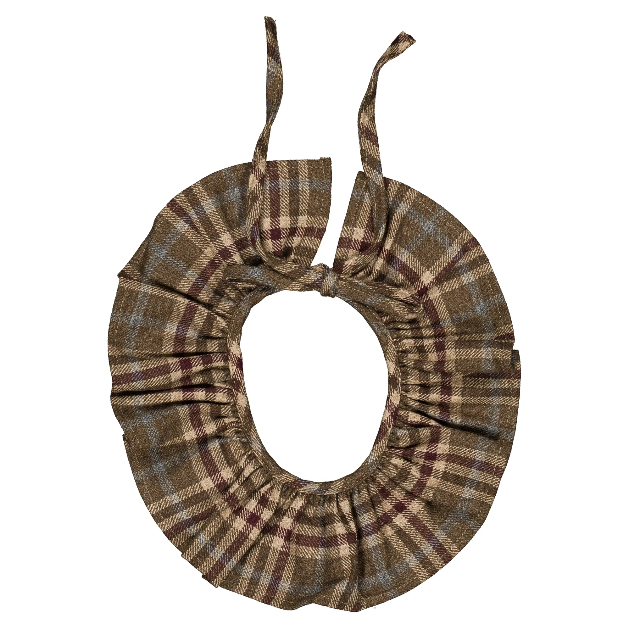 [AH25-D2-COL-DAUPHINE-TARTANMARROEXCLU-TU] col DAUPHINE - tartan marron