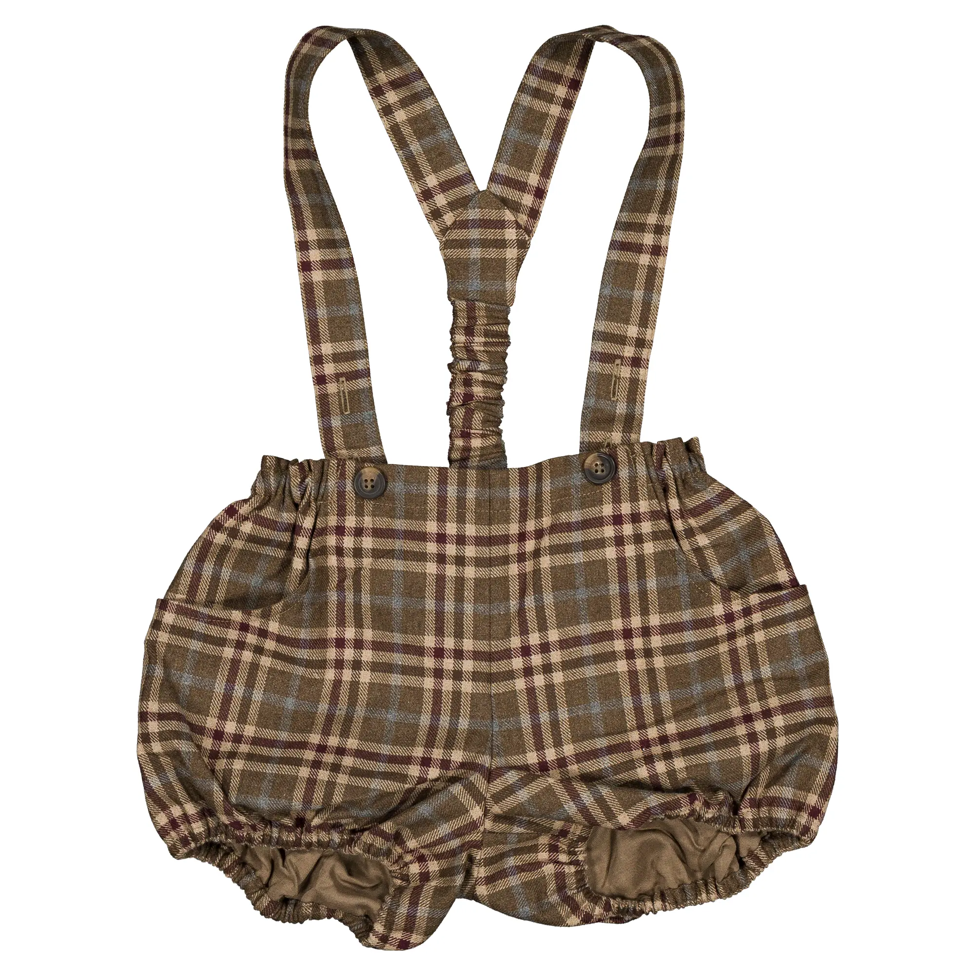 Bloomer à bretelles TERNES-  tartan marron