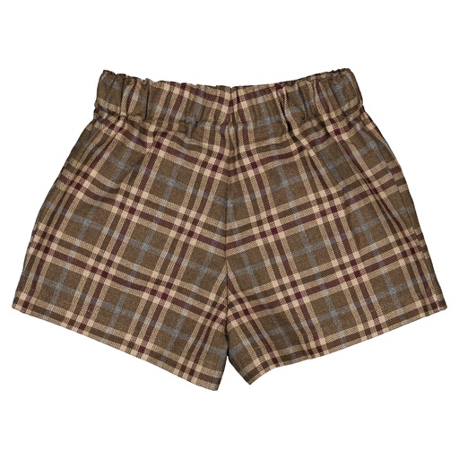 Short SEVRES -  tartan marron