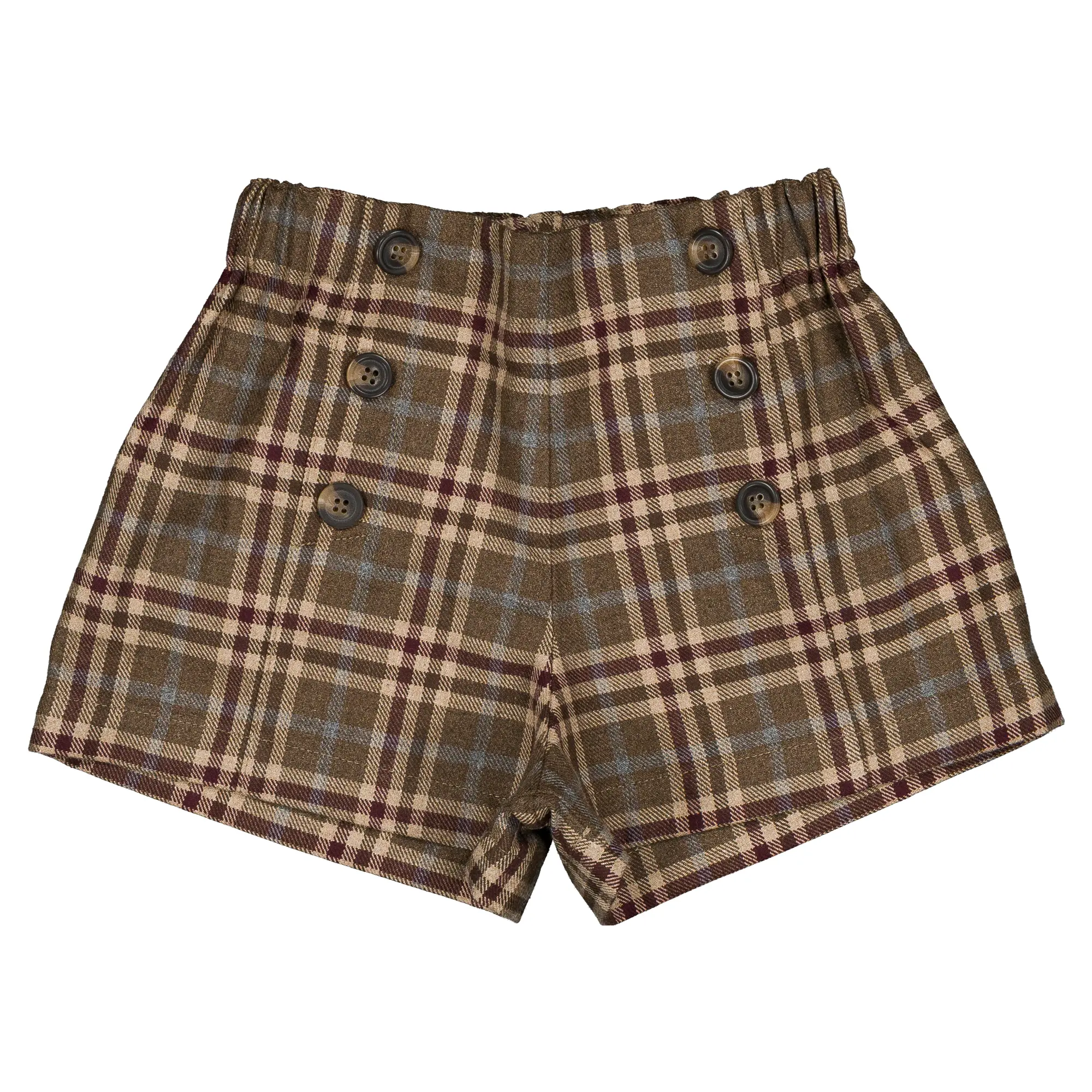 Short SEVRES -  tartan marron
