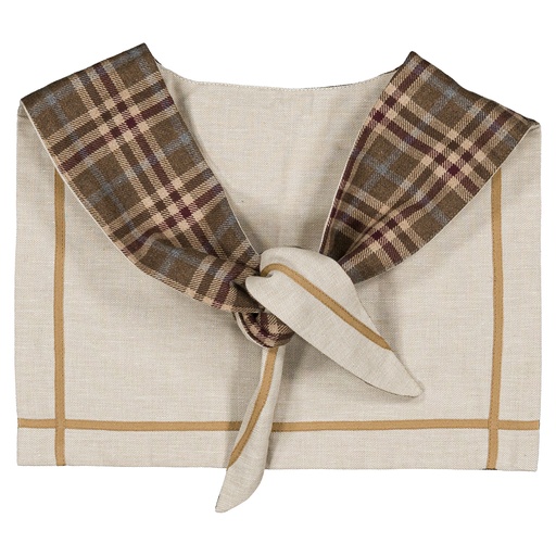 col marin IENA - tartan marron réversible