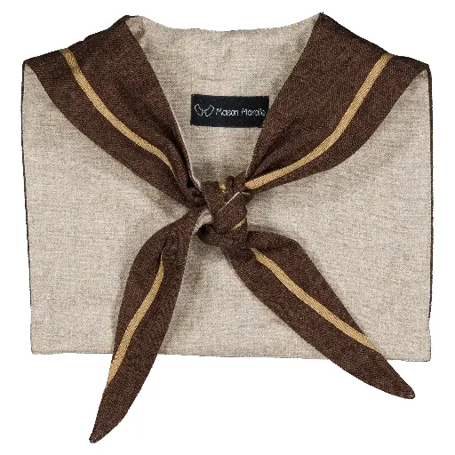 col marin IENA - flanelle beige révérsible
