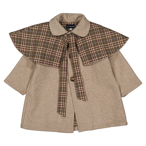Manteau long DARCY- lainage nougat