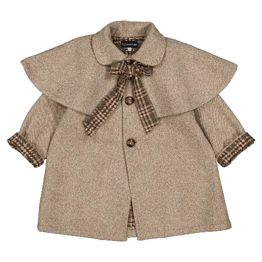 Manteau long DARCY- lainage nougat