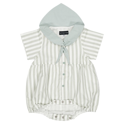 Barboteuse ROI - rayures vertes