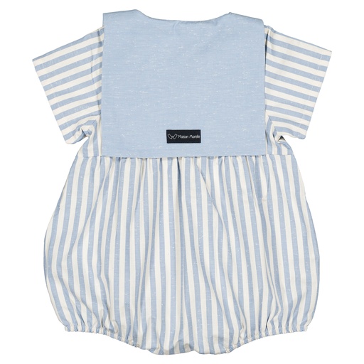 Barboteuse BAC - rayures bleues