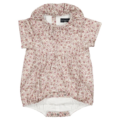 Barboteuse DUPLEIX - fleurs roses