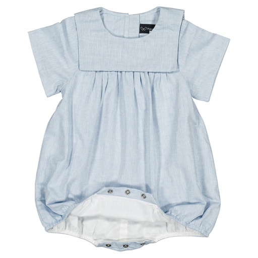 Barboteuse BOURBON- lin bleu