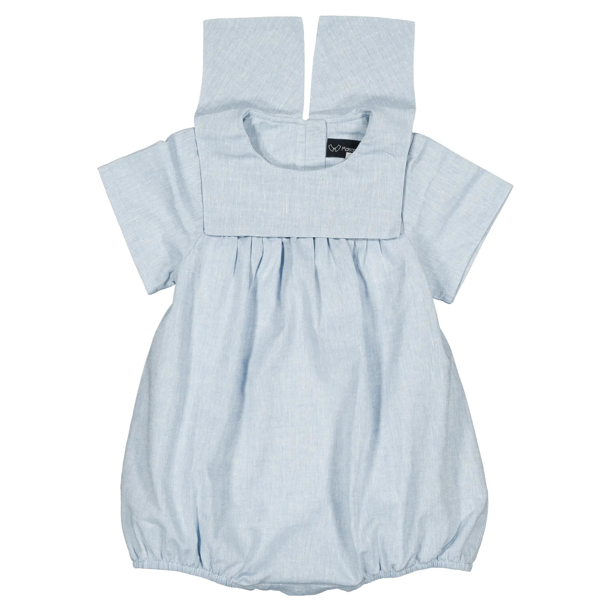 Barboteuse BOURBON- lin bleu