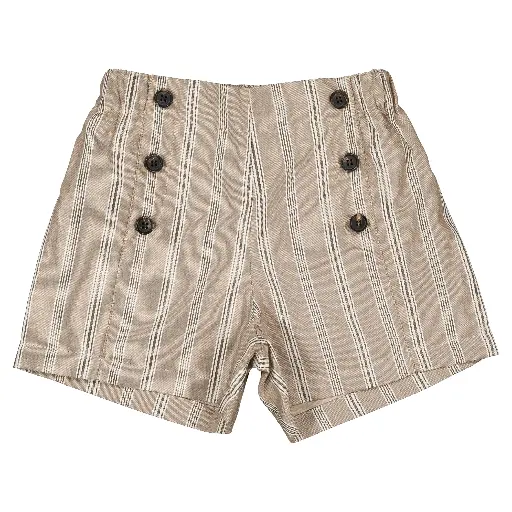 Short SEVRES - rayures beige foncé