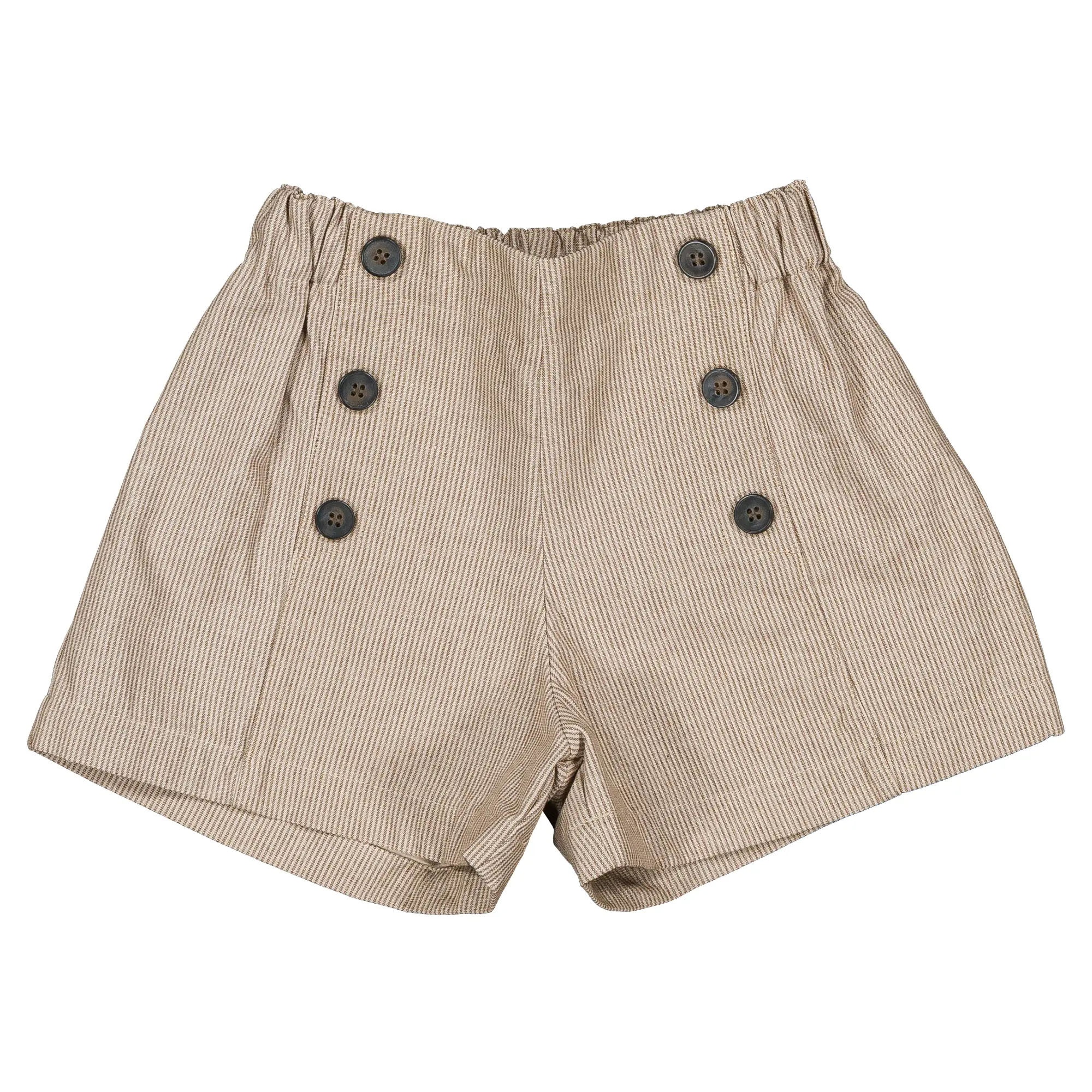 Short SEVRES - fines rayures beige