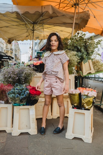 Blouse NOLLET- fleurs roses