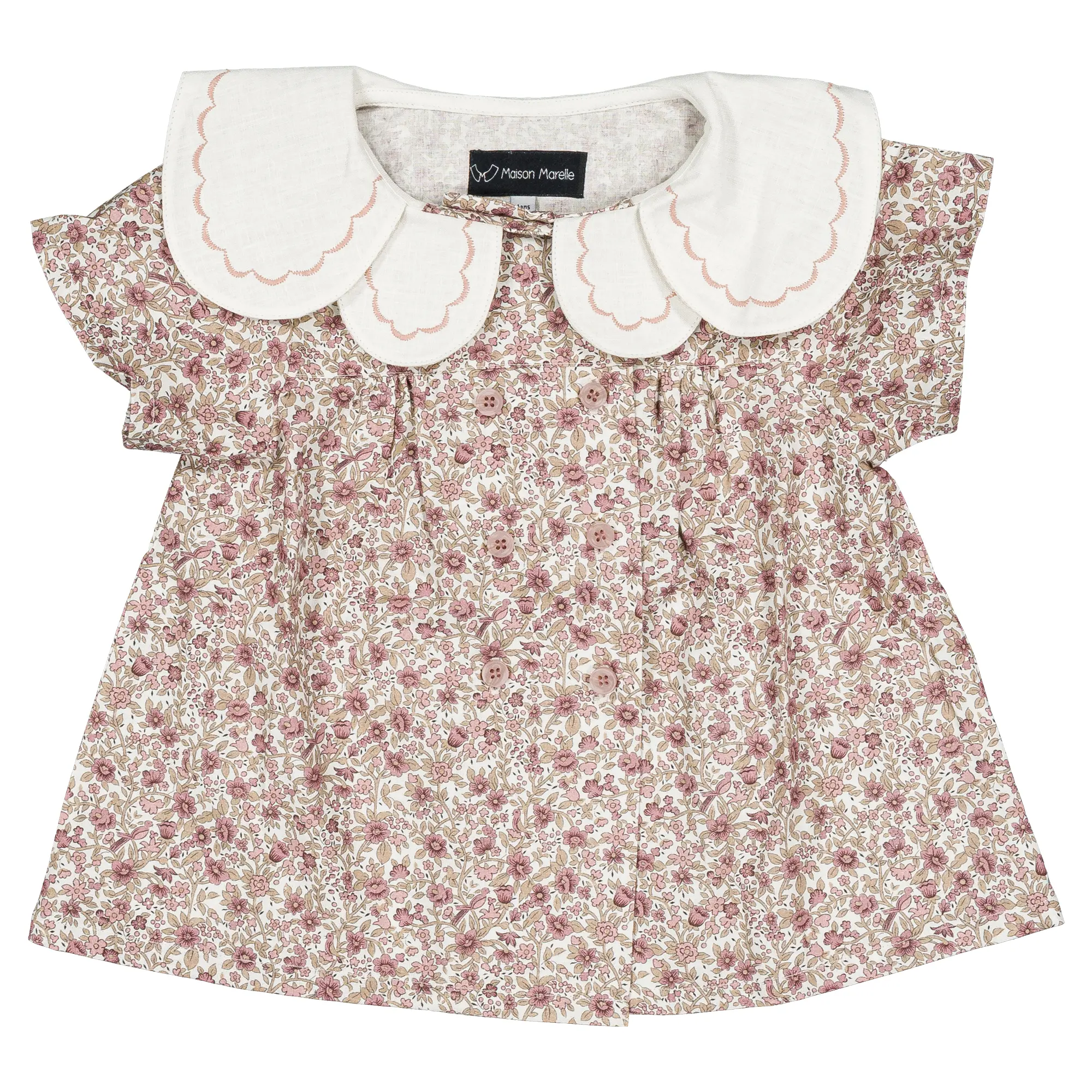 Blouse NOLLET- fleurs roses