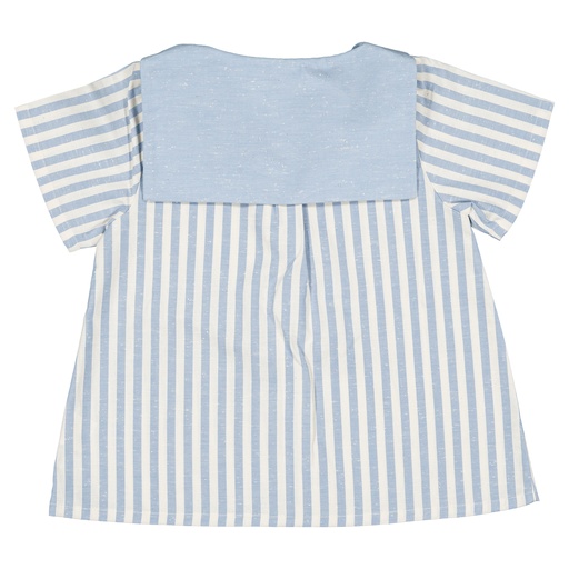 Blouse MONGE- rayé bleu transat