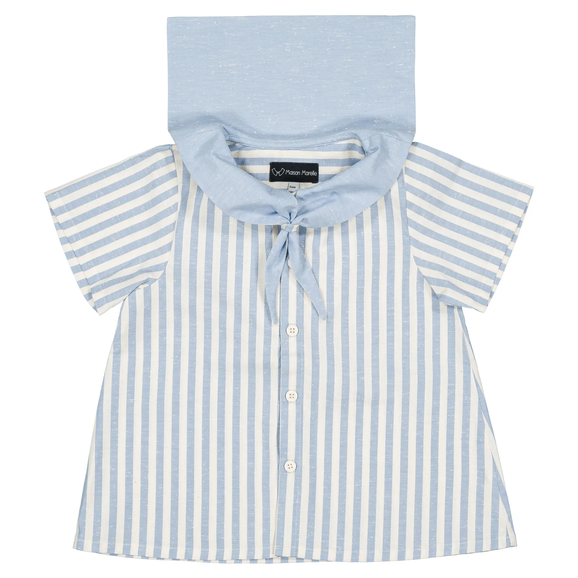 Blouse MONGE- rayé bleu transat