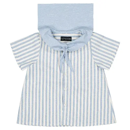 Blouse MONGE- rayé bleu transat