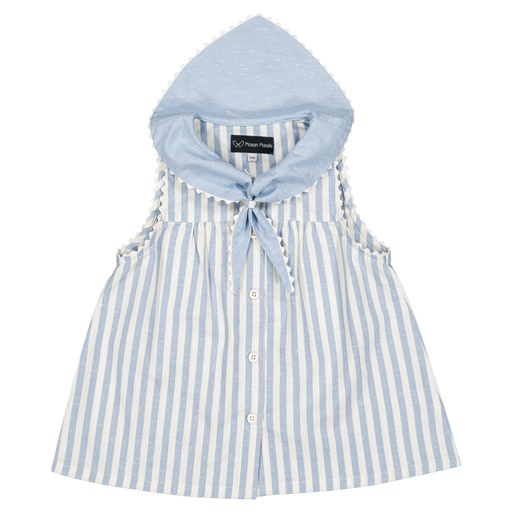 Blouse TRUDAINE- rayé bleu transat