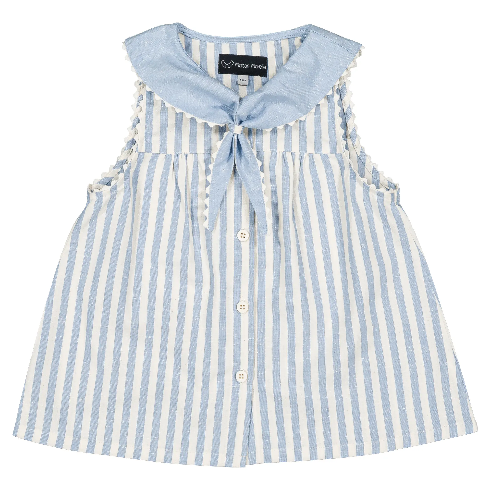 Blouse TRUDAINE- rayé bleu transat