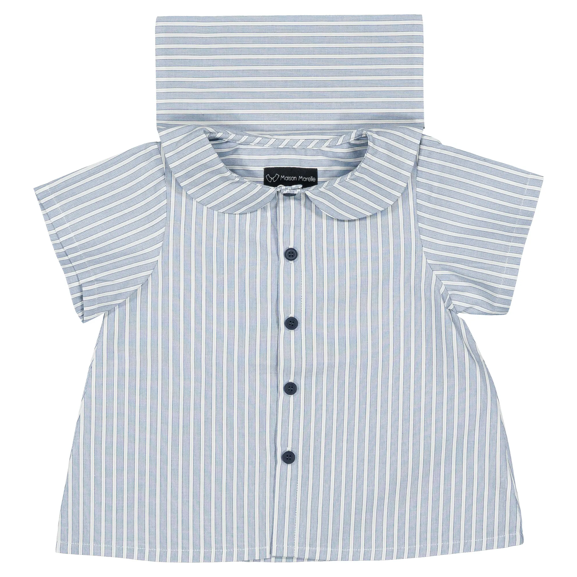 Blouse MONCEAU - rayé bleu