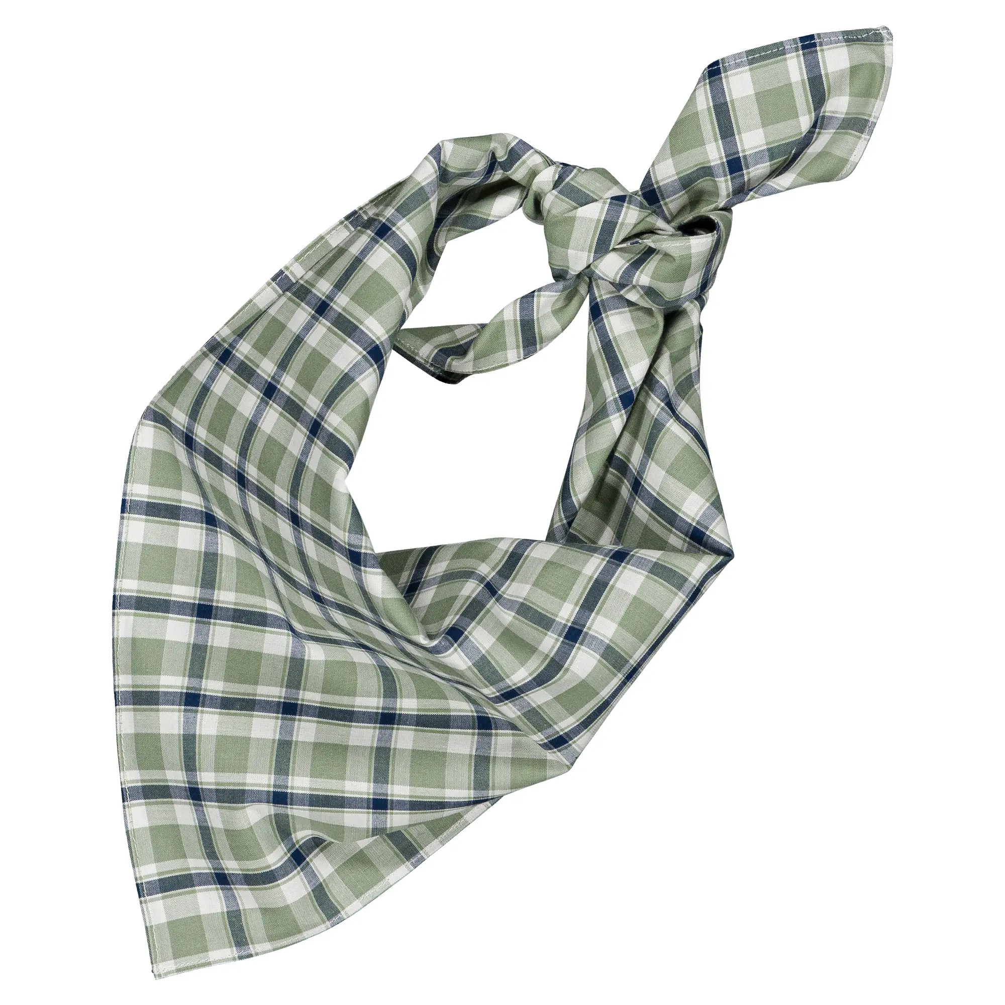 [SS25-D1-FOULAR-VENDOME-TARTVERT&BLEU] Foulard VENDÔME- tartan vert&bleu