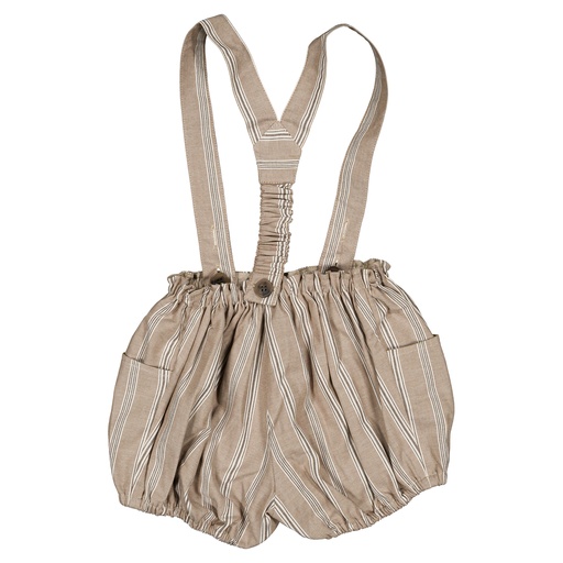 Bloomer à bretelles TERNES- rayé beige foncé