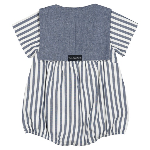 Barboteuse CAMBON - rayé bleu foncé