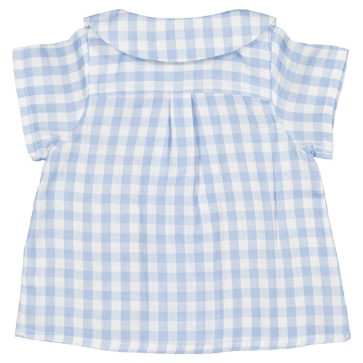 Blouse CONVENTION- vichy bleu