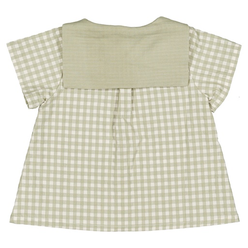 Blouse MONGE- vichy thé vert