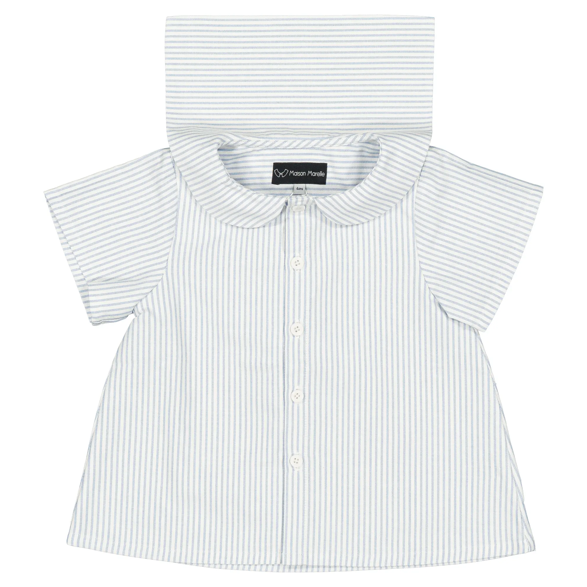 Blouse MONCEAU - rayé bleu clair