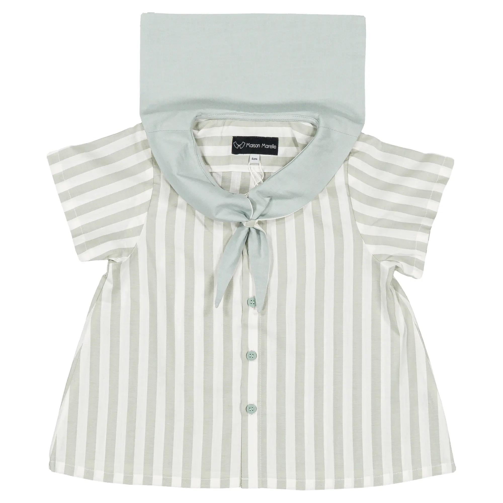 Blouse MONGE- rayé vert menthe