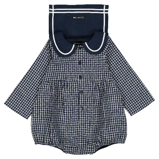 Barboteuse BAC - tartan bleu